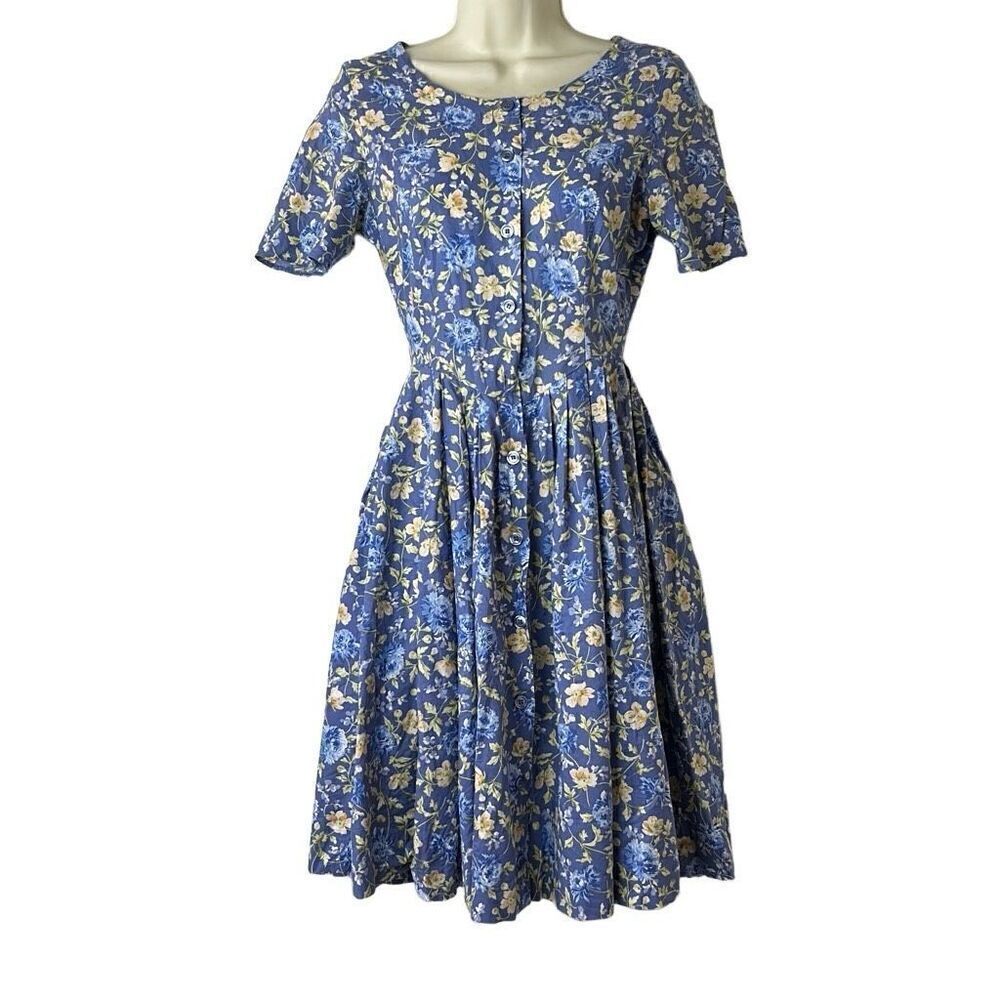 Laura Ashley Vintage 90s Cottagecore Floral Dress